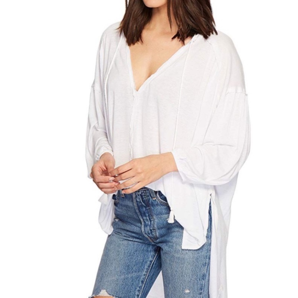Free People Just A Henley Tassel Top